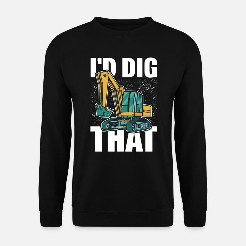 Baggern Baggerfahrer Bagger Baggerführer - Unisex Pullover - Schwarz
