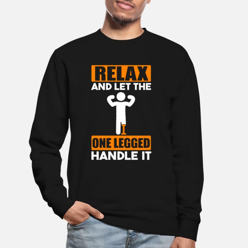 Prothèse de jambe Drôle d’amputation de jambe Sweat-shirt Unisexe