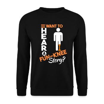 Prothèse de jambe Amputation de prothèse de jambe - Sweat-shirt Unisexe - noir - Devant - Alina (178cm) & Michal (187cm)