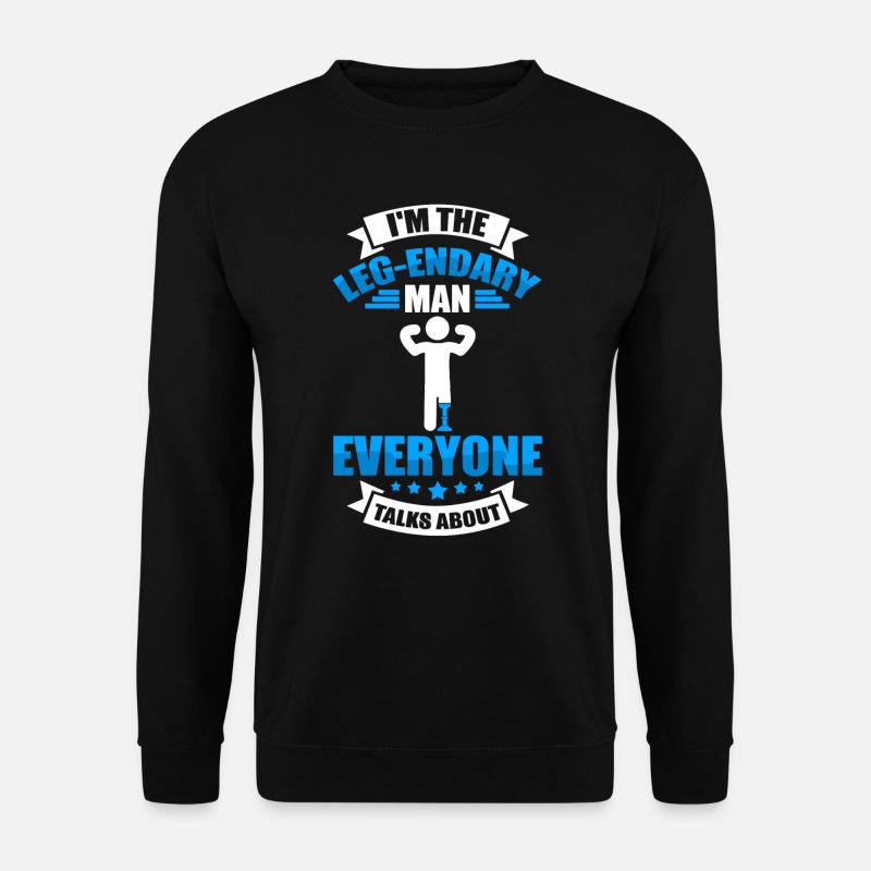 Prothèse de jambe prothèse Amputation amusante - Sweat-shirt Unisexe - noir