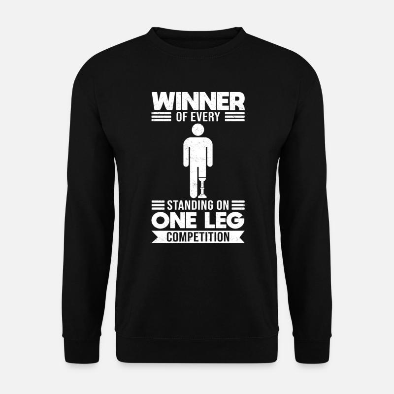 Beinprothese Bein Amputation Prothese - Unisex Pullover - Schwarz