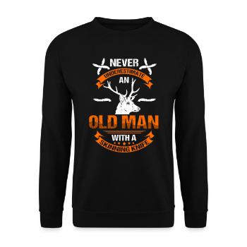 Taxidermy Old Man Taxidermy - Unisex Sweatshirt - black - Front - Alina (178cm) & Michal (187cm)