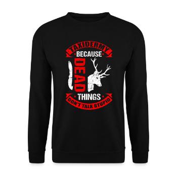 Taxidermie Taxidermiste Taxidermiste - Sweat-shirt Unisexe - noir - Devant - Alina (178cm) & Michal (187cm)