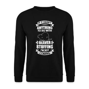Taxidermiste Taxidermiste Taxidermie bourrage de castor - Sweat-shirt Unisexe - noir - Devant - Alina (178cm) & Michal (187cm)