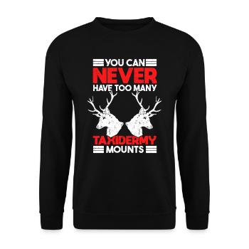 Tierpräparator Taxidermist Taxidermie - Unisex Pullover - Schwarz - Vorne - Alina (178cm) & Michal (187cm)