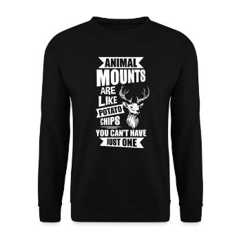 Taxidermie Tierpräparator Taxidermist - Unisex Pullover - Schwarz - Vorne - Alina (178cm) & Michal (187cm)