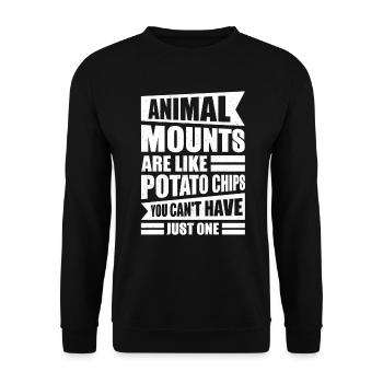 Tierpräparator Taxidermist Taxidermie - Unisex Pullover - Schwarz - Vorne - Alina (178cm) & Michal (187cm)