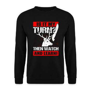 Taxidermist Taxidermie Tierpräparator - Unisex Pullover - Schwarz - Vorne - Alina (178cm) & Michal (187cm)