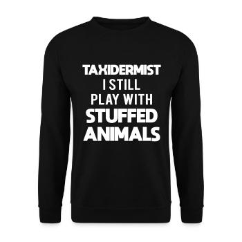Taxidermist Taxidermie Taxidermist Taxidermist Stuffing - Unisex Sweatshirt - black - Front - Alina (178cm) & Michal (187cm)