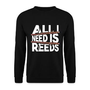 Bassoon Faggotist Musician Reed - Unisex Sweatshirt - black - Front - Alina (178cm) & Michal (187cm)