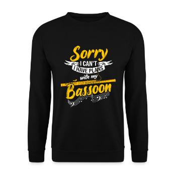 Basson Faggotist Orchestra Musicien - Sweat-shirt Unisexe - noir - Devant - Alina (178cm) & Michal (187cm)