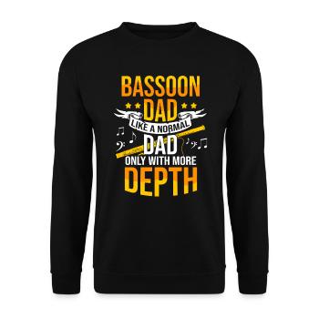 Basson Bassoniste Papa Orchestra Musicien - Sweat-shirt Unisexe - noir - Devant - Alina (178cm) & Michal (187cm)