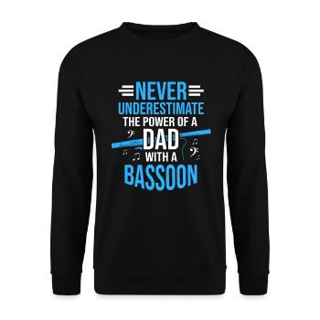 Bassoon Papa Bassoonist Orchestra Musician - Unisex Sweatshirt - black - Front - Alina (178cm) & Michal (187cm)