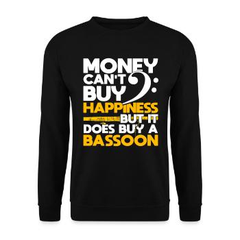 Basson Musicien d’orchestre bassoniste - Sweat-shirt Unisexe - noir - Devant - Alina (178cm) & Michal (187cm)