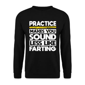 Basson jouant de l’orchestre bassoniste - Sweat-shirt Unisexe - noir - Devant - Alina (178cm) & Michal (187cm)