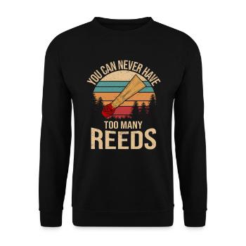 Bassoon Reed Bassoonist Retro - Unisex Sweatshirt - black - Front - Alina (178cm) & Michal (187cm)