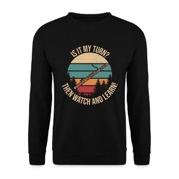 Basson Bassoniste Retro Orchestra Musicien - Sweat-shirt Unisexe - noir - Devant - Alina (178cm) & Michal (187cm)