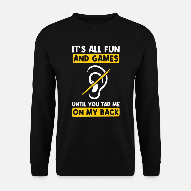Gehörlos Lustig Deaf Pride - Unisex Pullover - Schwarz