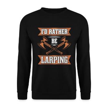 LARP Roleplaying Larping RPG Fantasy - Unisex Sweatshirt - black - Front - Alina (178cm) & Michal (187cm)