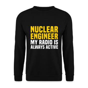 Ingénieur Nucléaire Radioactif Drôle Énergie Nucléaire - Sweat-shirt Unisexe - noir - Devant - Alina (178cm) & Michal (187cm)