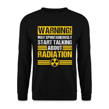 Radioaktiv Strahlung Atomkraft Nuklearingenieur - Unisex Pullover - Schwarz - Vorne - Alina (178cm) & Michal (187cm)