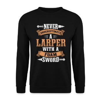Jeu de rôle LARP Fantasy Larping armes en mousse - Sweat-shirt Unisexe - noir - Devant - Alina (178cm) & Michal (187cm)