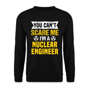 Nuklearingenieur Radioaktiv Lustig Atomkraft - Unisex Pullover - Schwarz - Vorne - Alina (178cm) & Michal (187cm)
