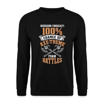 Larping RPG LARP Fantasy Roleplaying Game - Unisex Sweatshirt - black - Front - Alina (178cm) & Michal (187cm)
