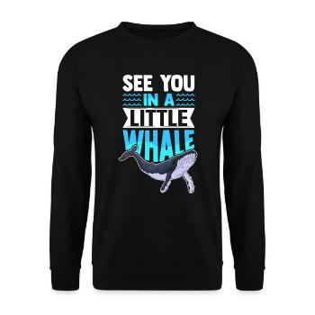 Whale Humpback Whale Marine Mammals Ocean - Unisex Sweatshirt - black - Front - Alina (178cm) & Michal (187cm)