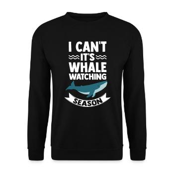 Wale beobachten Buckelwal Meeressäuger Blauwal - Unisex Pullover - Schwarz - Vorne - Alina (178cm) & Michal (187cm)