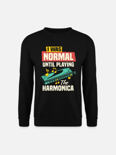 Funny harmonica player harmonica - Unisex Sweatshirt - black