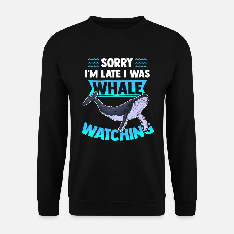 Wale beobachten Meeressäuger Buckelwal - Unisex Pullover - Schwarz