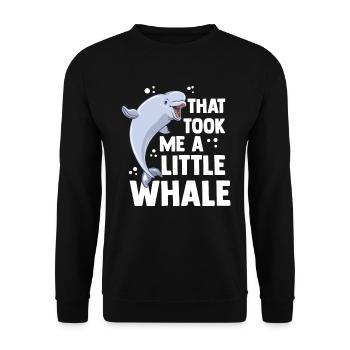 whale marine mammal beluga sea - Unisex Sweatshirt - black - Front - Alina (178cm) & Michal (187cm)