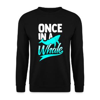 whale marine mammal humpback sea - Unisex Sweatshirt - black - Front - Alina (178cm) & Michal (187cm)