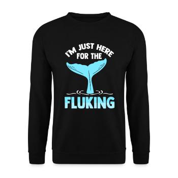 whale tail fin humpback whale marine mammal - Unisex Sweatshirt - black - Front - Alina (178cm) & Michal (187cm)