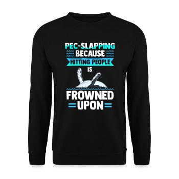 Whale watching humpback whale marine mammals - Unisex Sweatshirt - black - Front - Alina (178cm) & Michal (187cm)