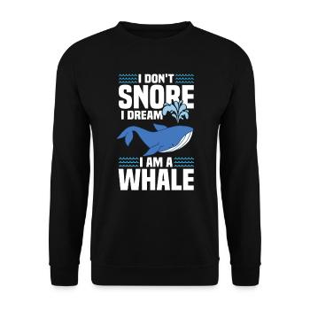 Whale Marine Mammals Ocean Blue Whale - Unisex Sweatshirt - black - Front - Alina (178cm) & Michal (187cm)