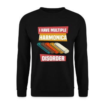 Harmonica Collector Harmonica Player - Sweat-shirt Unisexe - noir - Devant - Alina (178cm) & Michal (187cm)