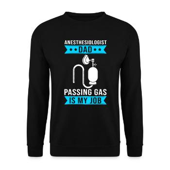 Anesthesia Papa Anesthesia Anesthesiologist - Unisex Sweatshirt - black - Front - Alina (178cm) & Michal (187cm)