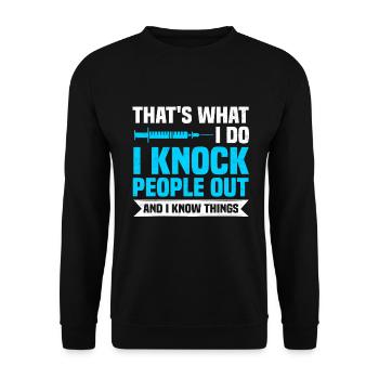 Anesthesia Nurse Anesthesiologist Anesthesia - Unisex Sweatshirt - black - Front - Alina (178cm) & Michal (187cm)