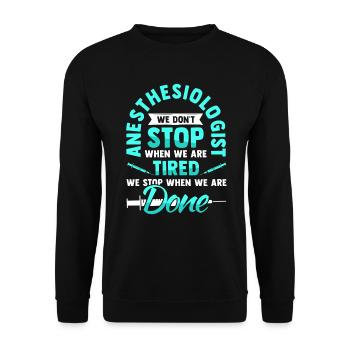 Anesthesia Nurse Anesthesiologist Anesthesia - Unisex Sweatshirt - black - Front - Alina (178cm) & Michal (187cm)