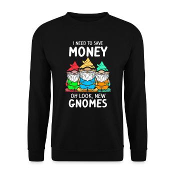 Gnomes de jardin Gnome Nains jardiniers - Sweat-shirt Unisexe - noir - Devant - Alina (178cm) & Michal (187cm)