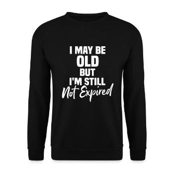 Old Insurance Agent Funny Actuary - Unisex Sweatshirt - black - Front - Alina (178cm) & Michal (187cm)