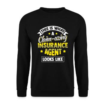 Insurance Agent Funny Actuary - Unisex Sweatshirt - black - Front - Alina (178cm) & Michal (187cm)