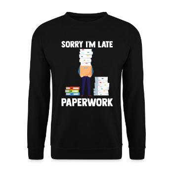 Agent d’assurance Actuaire Assurance-vie - Sweat-shirt Unisexe - noir - Devant - Alina (178cm) & Michal (187cm)