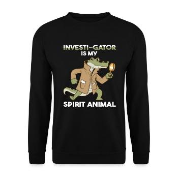 Forensiker Kriminaltechnik Ermittler - Unisex Pullover - Schwarz - Vorne - Alina (178cm) & Michal (187cm)