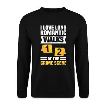 Forensiker Kriminologie Tatort Beweise - Unisex Pullover - Schwarz - Vorne - Alina (178cm) & Michal (187cm)