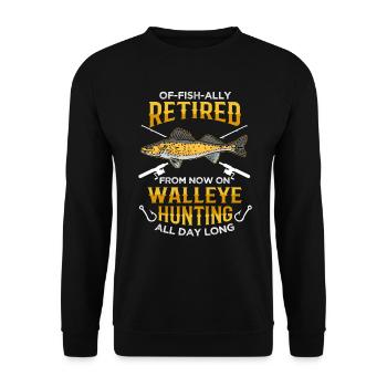 Pêche au doré jaune pension de pêche aux pêcheurs à la ligne - Sweat-shirt Unisexe - noir - Devant - Alina (178cm) & Michal (187cm)