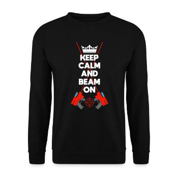 Laser Tag Beam Laser Gun Laser Tag - Unisex Sweatshirt - black - Front - Alina (178cm) & Michal (187cm)