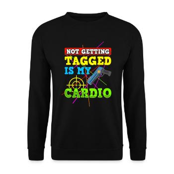 Laser Tag Laser Gun Laser Tag Beam - Unisex Sweatshirt - black - Front - Alina (178cm) & Michal (187cm)
